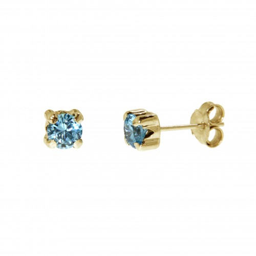 Gold earrings 10kt, 03-4BO